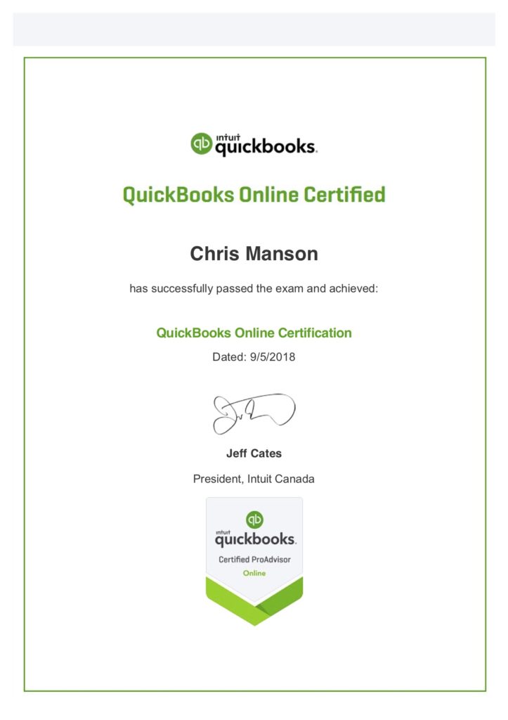 quizlet quickbooks certification